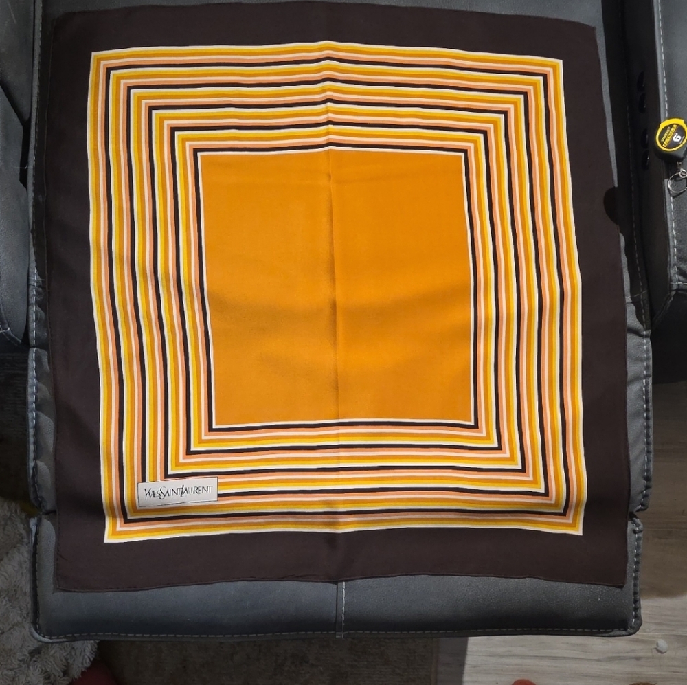 Yves Saint Laurent Multicolor Geometric Scarf